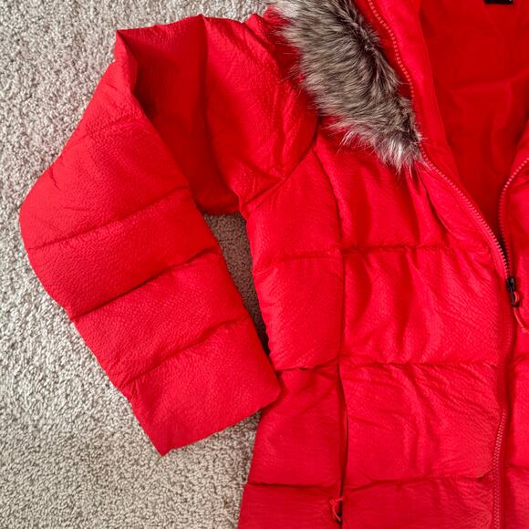 North Face TNF Dreamer Parkina 600 Down Winter Jacket Coat Red New sz medium - Picture 7 of 16